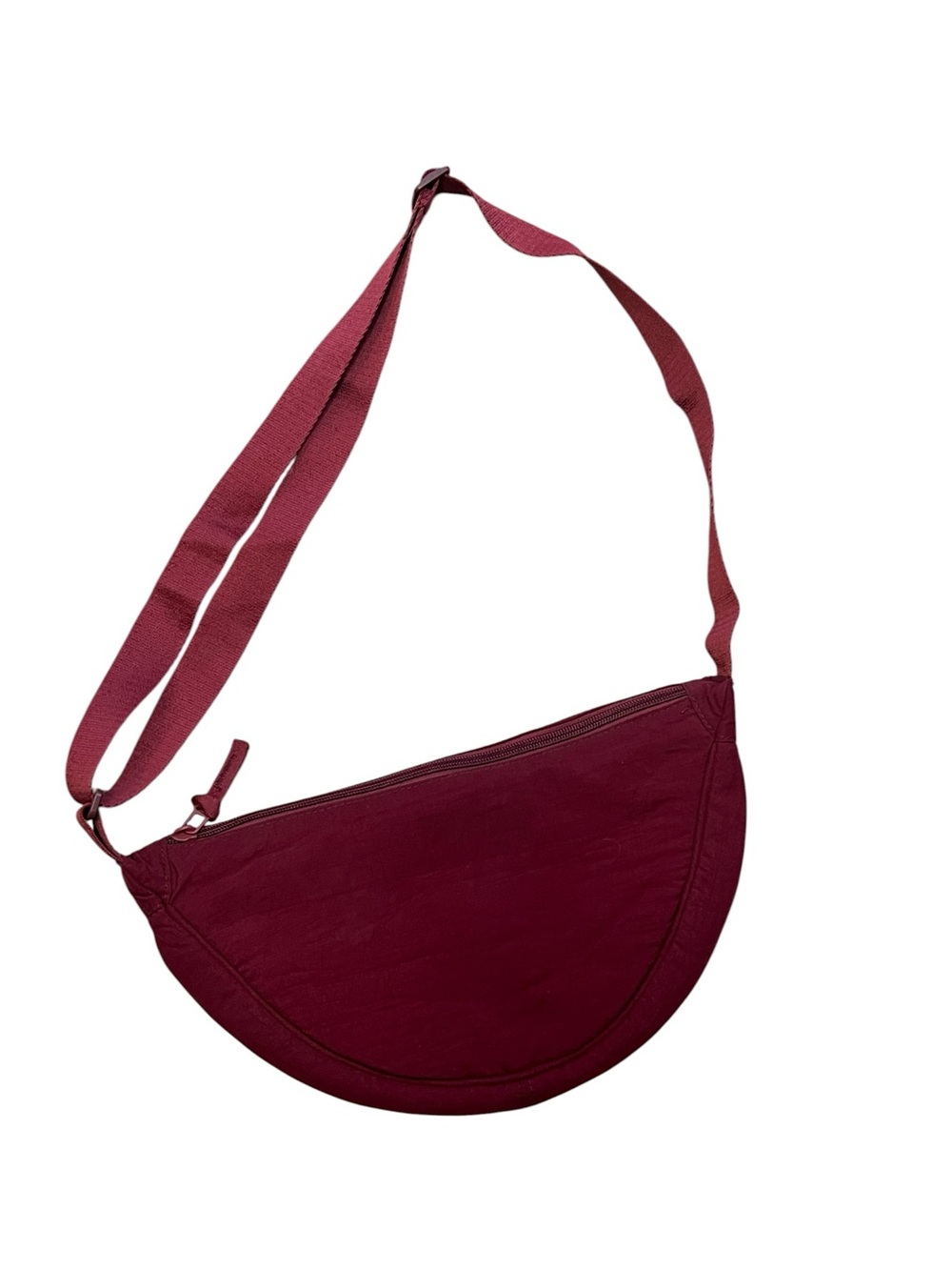 Amazon Burgundy Crescent Crossbody Bag